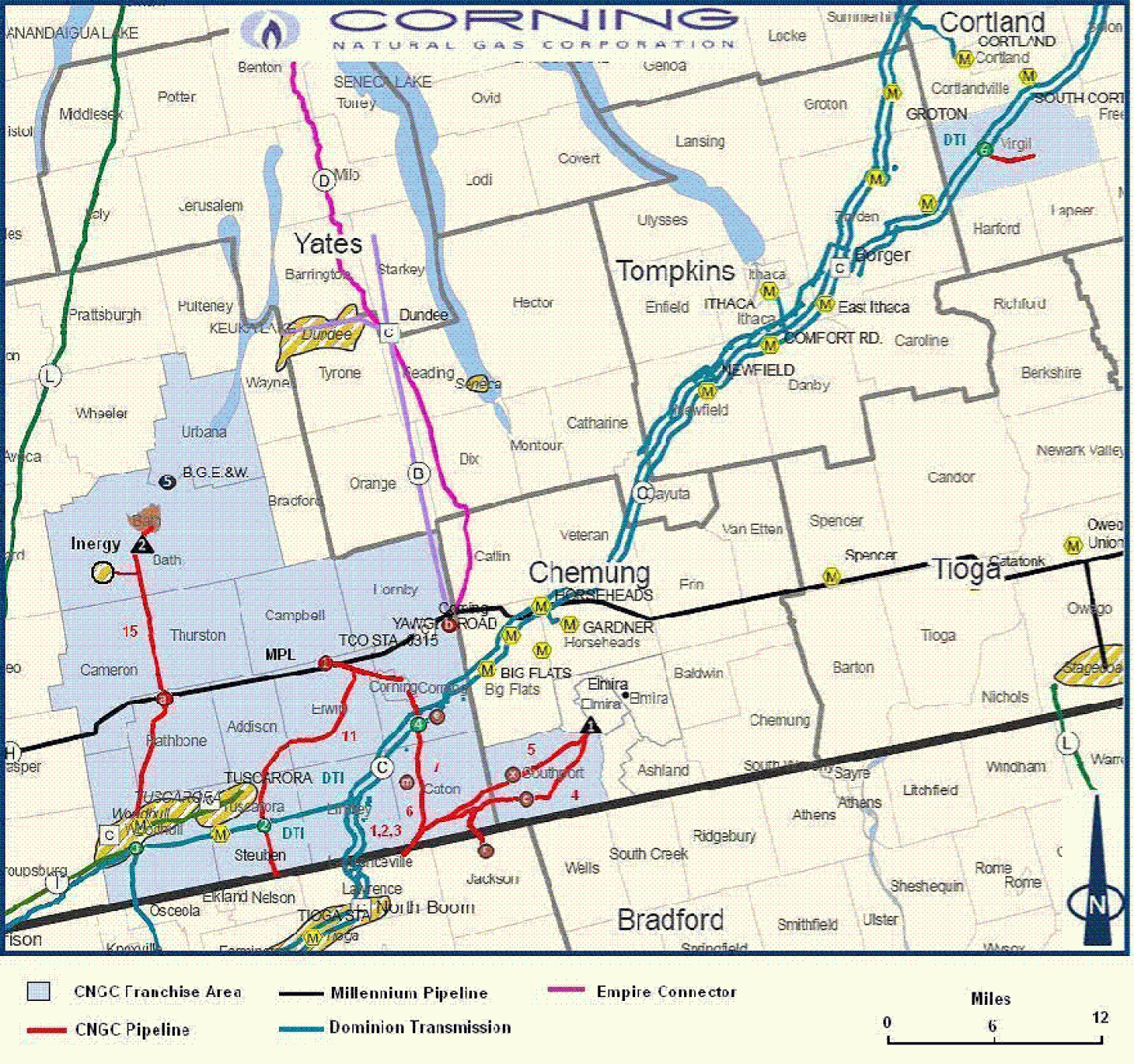 Areas We Serve Corning Natural Gas Corporation